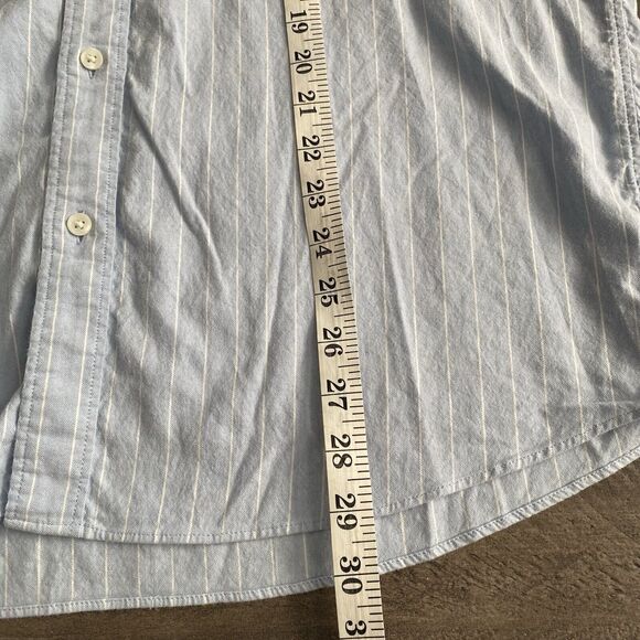 Faherty Mens XL Stretch Oxford Shirt 2.0 Blue White Striped Button Down Shirt - Picture 10 of 11